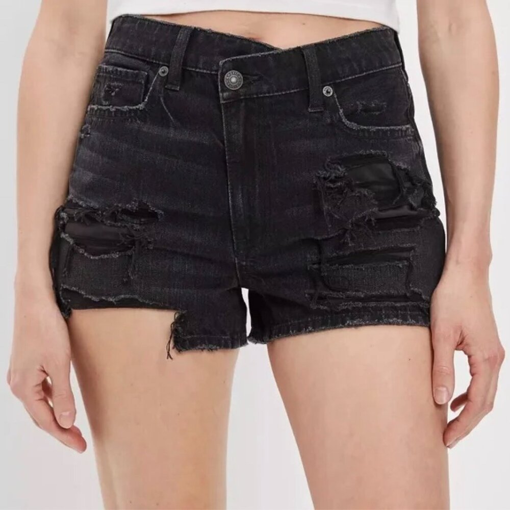 American Eagle Distressed High Waisted Shorts